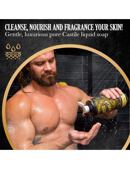 Jabón Líquido de Castilla Vegano para Hombres - Tabaco Vainilla