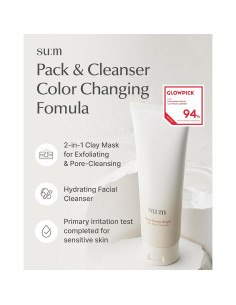 SU:M Máscara de Arcilla 150 ml - Limpiador Facial 2 en 1 2