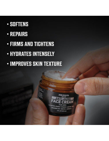 Crema Facial Anti Envejecimiento Viking Revolution 59 ml - Hidratante con Ácido Hialurónico y Aloe Vera