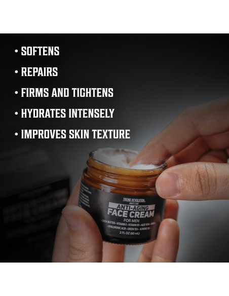 Crema Facial Anti Envejecimiento Viking Revolution 59 ml - Hidratante con Ácido Hialurónico y Aloe Vera