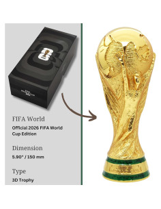 Trofeo 3D Copa Mundial FIFA 2026 Wagon 150 mm Dorado 2