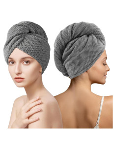 Paquete de 2 Toallas de Microfibra para Cabello MaopaoBeauty