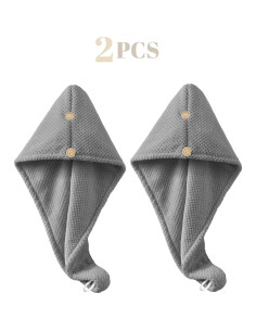 Paquete de 2 Toallas de Microfibra para Cabello MaopaoBeauty 2