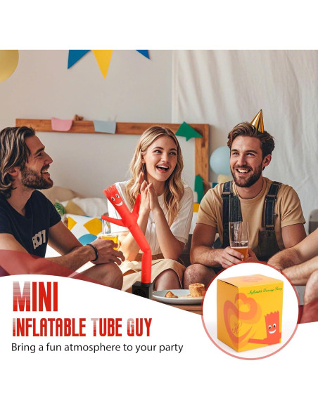 Mini Hombre Inflable Rojo con Ventilador - Decoración de Fiesta