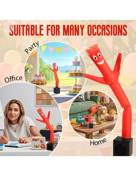 Mini Hombre Inflable Rojo con Ventilador - Decoración de Fiesta