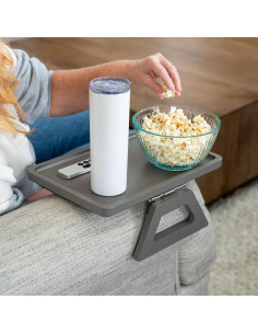 Mesa de Brazo de Sofá Shamrock Home Trayble 34.9x24.1cm Gris 2