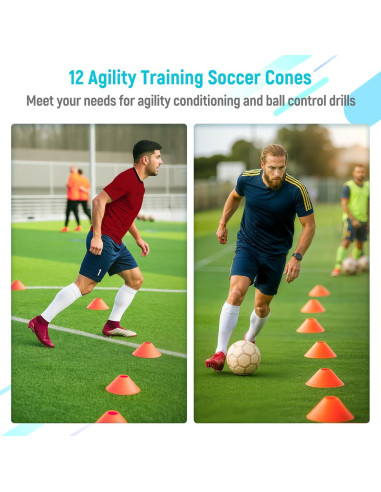 Escalera de Agilidad MUKESKY 360 cm Antideslizante + 12 Conos