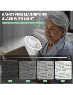 Lupa de Cuello Clonivent 10X con Luz LED Ajustable 2