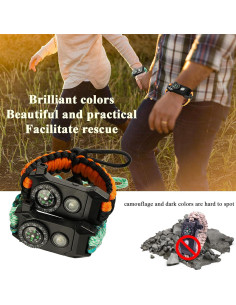 Pulsera de Supervivencia Multifuncional Duufiell con LED SOS 2