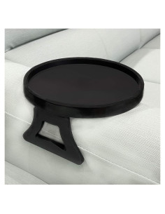Mesa Lateral Clip de Brazo NDL para Bebidas y Controles - Negro