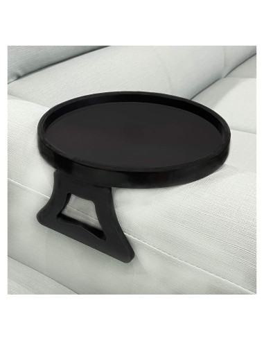 Mesa Lateral Clip de Brazo NDL para Bebidas y Controles - Negro
