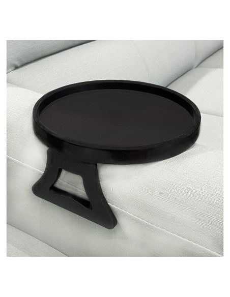Mesa Lateral Clip de Brazo NDL para Bebidas y Controles - Negro