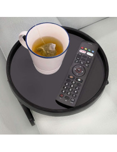 Mesa Lateral Clip de Brazo NDL para Bebidas y Controles - Negro 2