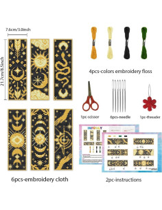 Kit de Marcadores de Punto de Cruz INFUNLY Sol Luna 6 Piezas 2