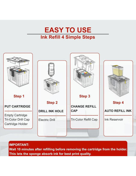 Kit de Recarga de Tinta 243XL 244XL VLOVEINK 9 Paquetes