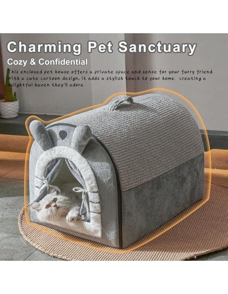 Casa para Gatos Jiupety Cueva Pequeña 35.6x31.5x27.9 cm Casa para Gatos Jiupety Cueva Pequeña 35.6x31.5x27.9 cm