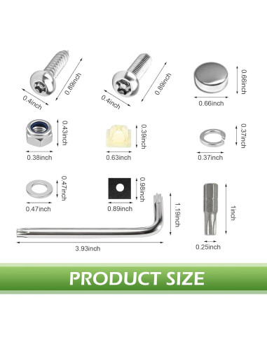 Kits de Tornillos Antirrobo Shakas para Placas de Licencia 54 Piezas