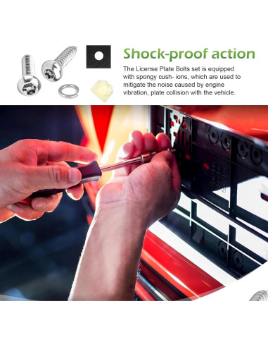 Kits de Tornillos Antirrobo Shakas para Placas de Licencia 54 Piezas