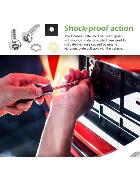 Kits de Tornillos Antirrobo Shakas para Placas de Licencia 54 Piezas