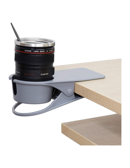 Soporte para Taza de Escritorio EMXGB Gris - Clip Multifuncional
