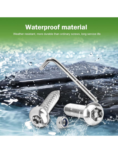 Kits de Tornillos Antirrobo Shakas para Placas de Licencia 54 Piezas