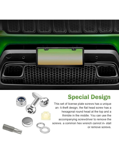 Kits de Tornillos Antirrobo Shakas para Placas de Licencia 54 Piezas