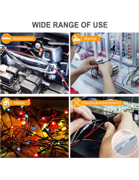 Conectores de Empalme Termorretráctil SVAAR 40 PCS 8 AWG Amarillo