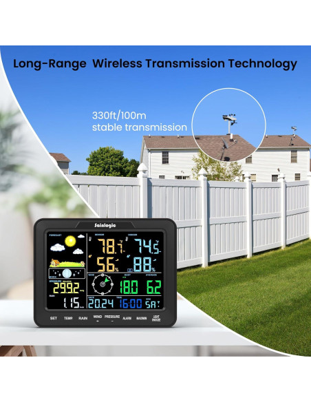 Estación Meteorológica Sainlogic SA68 con Pluviómetro y Pantalla Grande