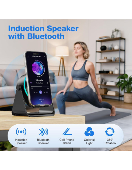 Altavoz Inalámbrico TARKARI Bluetooth 5.3 con Soporte Móvil