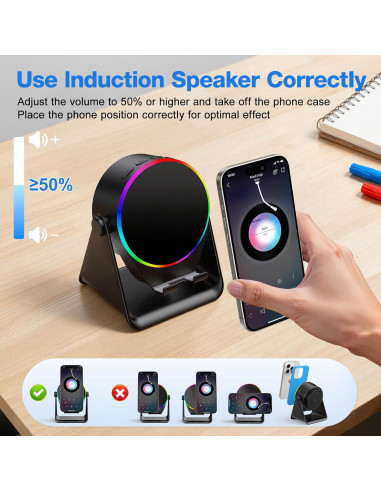 Altavoz Inalámbrico TARKARI Bluetooth 5.3 con Soporte Móvil