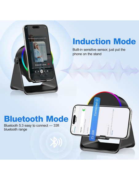 Altavoz Inalámbrico TARKARI Bluetooth 5.3 con Soporte Móvil