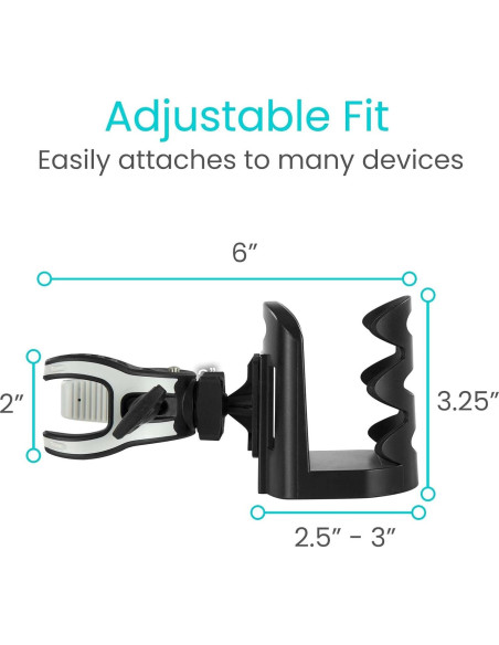Soporte para Taza Ajustable Vive - Accesorio para Andador y Silla de Ruedas