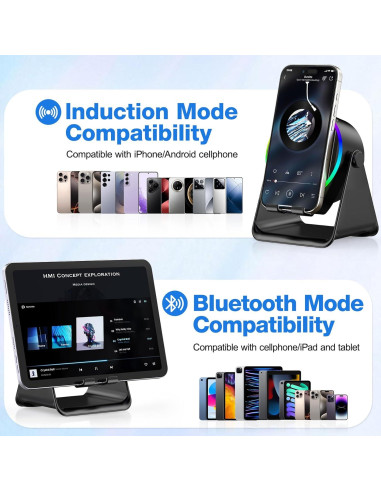 Altavoz Inalámbrico TARKARI Bluetooth 5.3 con Soporte Móvil