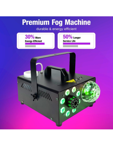 Máquina de Niebla 600W JIYUZEST con Control Remoto y LED