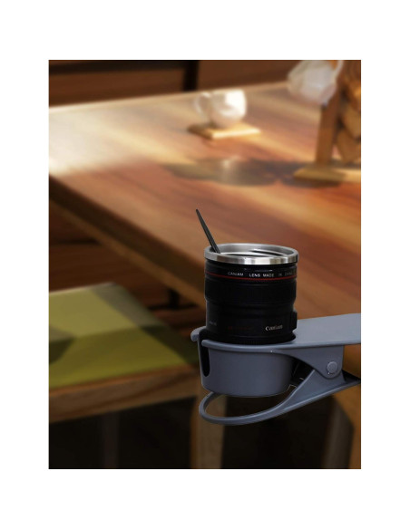 Soporte para Taza de Escritorio EMXGB Gris - Clip Multifuncional