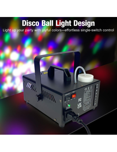 Máquina de Niebla 600W JIYUZEST con Control Remoto y LED