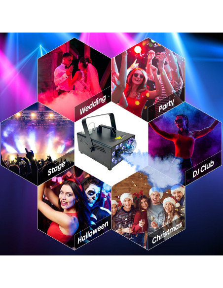 Máquina de Niebla 600W JIYUZEST con Control Remoto y LED