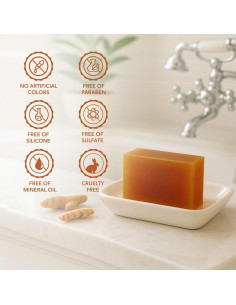 Jabón Natural de Cúrcuma y Ácido Kójico Mine - 200g 2