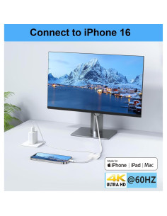 Adaptador USB-C a HDMI 4K 60Hz Apple MFi Compatible iPhone 15 16 2