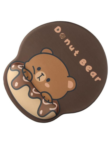 Alfombrilla de Ratón Dohobby Donut con Soporte para Muñeca Marrón