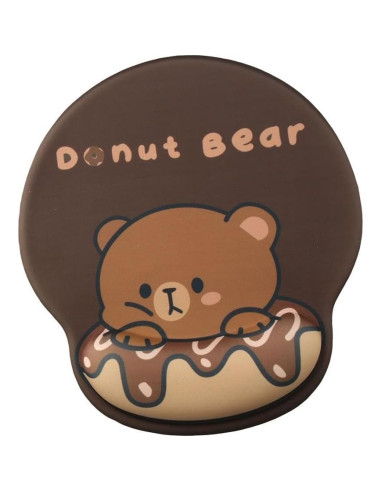 Alfombrilla de Ratón Dohobby Donut con Soporte para Muñeca Marrón