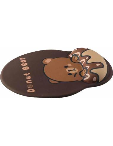 Alfombrilla de Ratón Dohobby Donut con Soporte para Muñeca Marrón