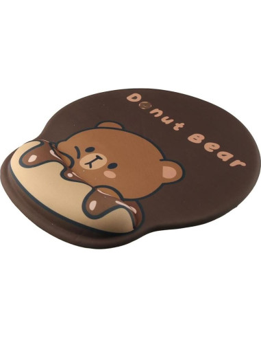 Alfombrilla de Ratón Dohobby Donut con Soporte para Muñeca Marrón