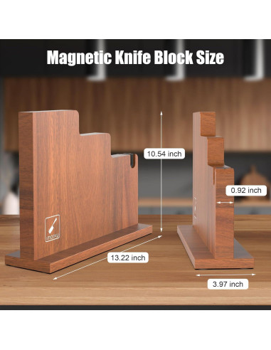 Bloque Magnético para Cuchillos imarku 33x25.4cm con Afilador
