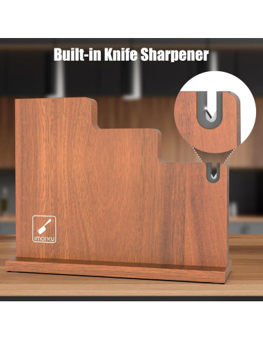 Bloque Magnético para Cuchillos imarku 33x25.4cm con Afilador