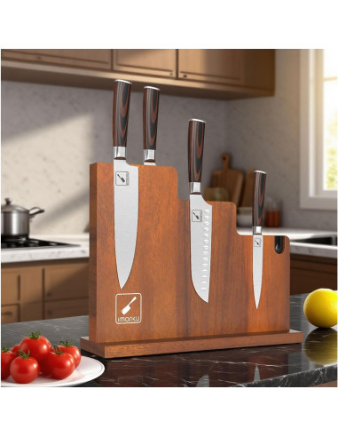 Bloque Magnético para Cuchillos imarku 33x25.4cm con Afilador