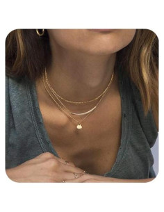 Collar Choker Dainty Aisansty Oro 14K Hecho a Mano para Mujeres
