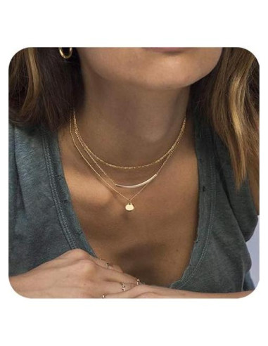 Collar Choker Dainty Aisansty Oro 14K Hecho a Mano para Mujeres