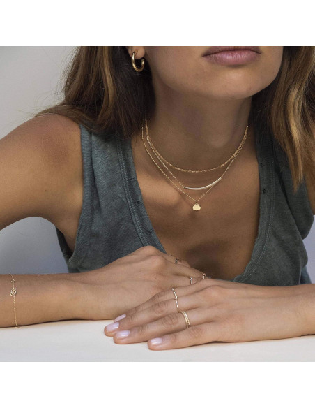 Collar Choker Dainty Aisansty Oro 14K Hecho a Mano para Mujeres