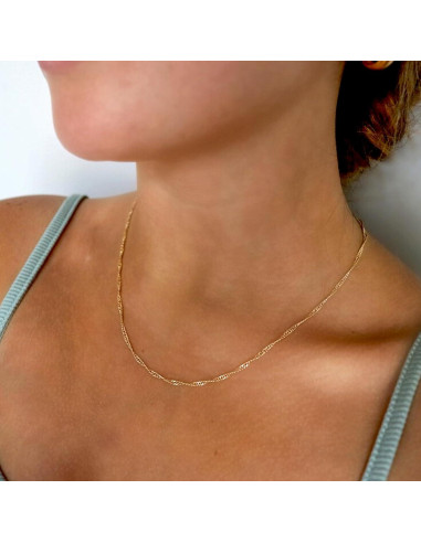 Collar Choker Dainty Aisansty Oro 14K Hecho a Mano para Mujeres